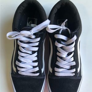 Vans Ultra Cush Lite Mens 9.5 Womens 11 Blk/White 500383 Great Pre-owned Cond.